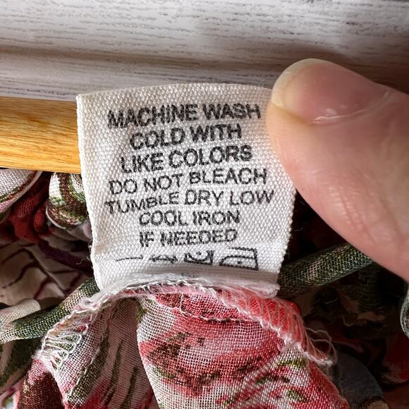 Live 4 Truth Blouse Womens SZ Small Bohemian Colorful Floral Long Flowy Sleeves - Picture 13 of 14